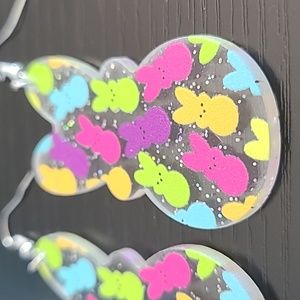 Peeps Sparkly Bunny Earrings
